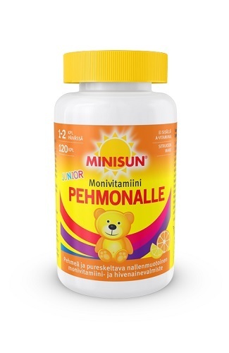 Minisun Pehmonalle Sitrus monivitamiini Junior 120 kpl