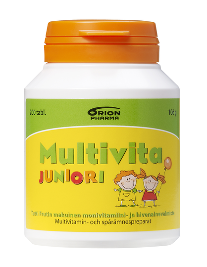 Multivita Juniori Tuttifrutti monivitamiini 200 purutabl