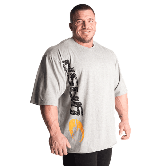 Gasp Iron Tee, Greymelange/Black