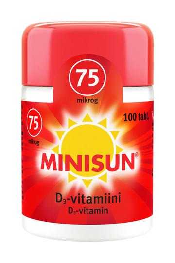Minisun D-Vitamiini 75 mikrog 100 tabl