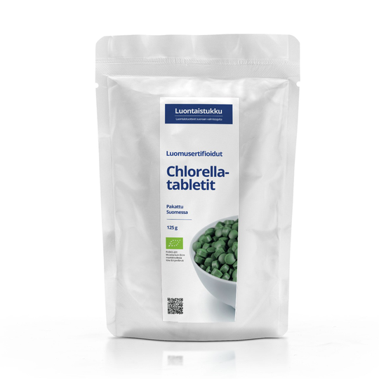 Luomu Chlorella-tabletit