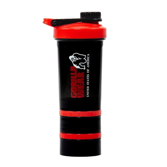 Shaker 2 Go Black/Red 500 ml + 130 ml x 2