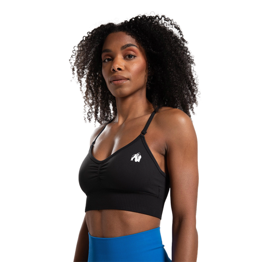 Olivia Seamless Sports Bra, Black
