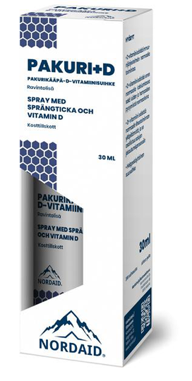 Nordaid Pakuri+D-vitamiinisuihke 30 ml