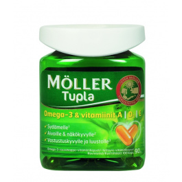Möller Tupla Omega-3 + A,D,E 100 kpl