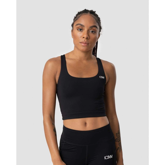 Icaniwill Classic Sports Bra Tank Black M