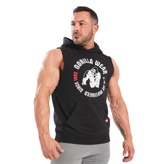 Marshall Sleeveless Hoodie, Black