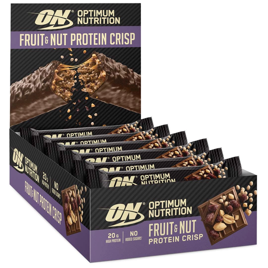 10 X Optimum Nutrition Protein Crisp Bar 65 G Fruit & Nut