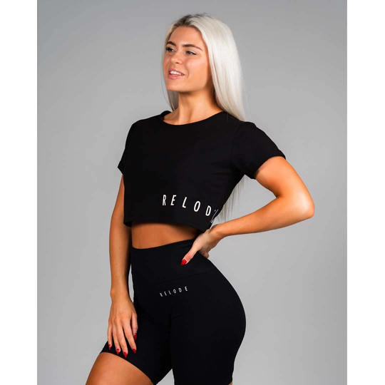 Relode Mercy Cropped T-shirt Black L