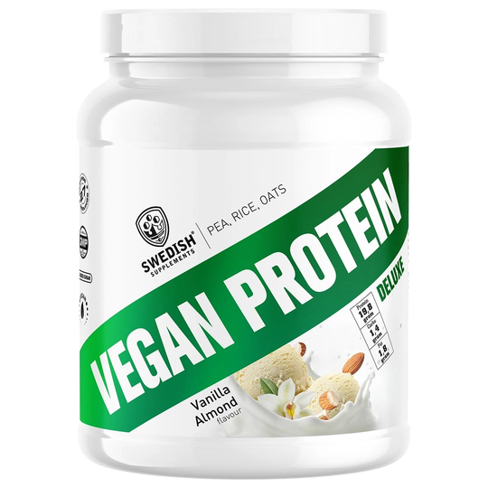 Swedish Supplements Vegan Protein Deluxe 750 G Vanilla Almond