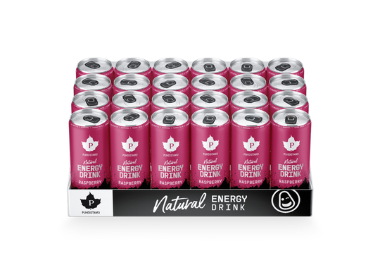 Puhdistamo Natural Energy Drink Strong Raspberry 24x330ml