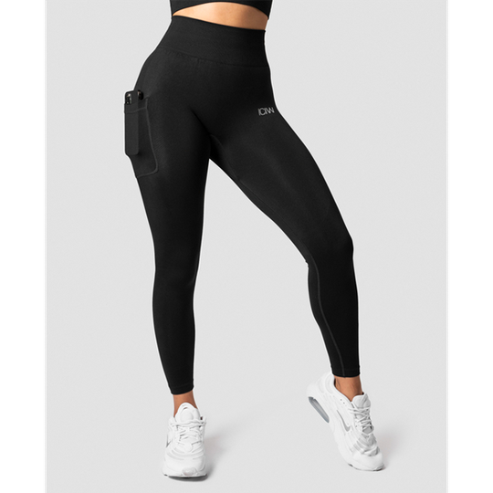Define Seamless Pocket Tights, Black