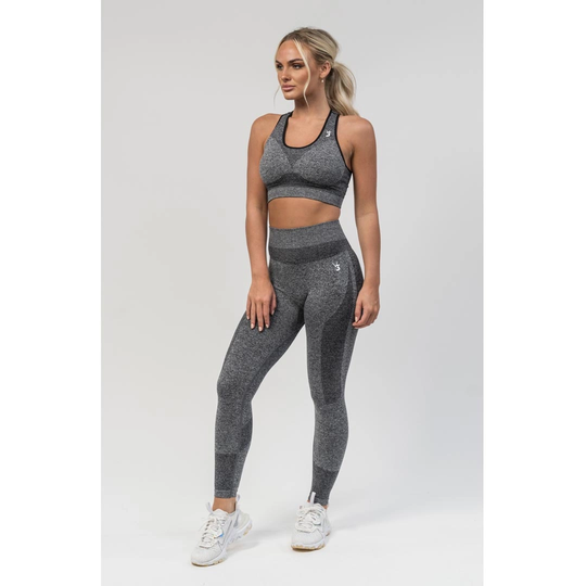 V3 Apparel Excel Seamless Scrunch Sports Bra Grey M