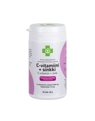Apteekki C-vitamiini + Sinkki 30 tablettia