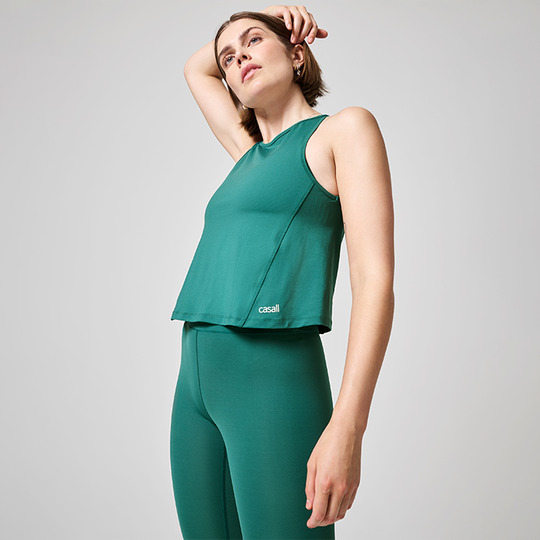 A-line Short Tank, Garden Green