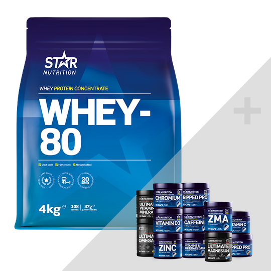 Whey-80 Heraproteiini 4 kg + bonustuote