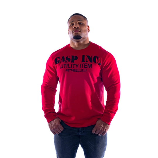 Gasp Thermal Gym Sweater Chili Red