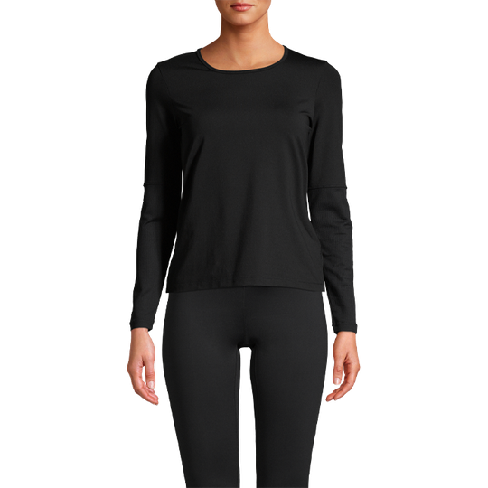 Essential Long Sleeve with Mesh Insert, Black
