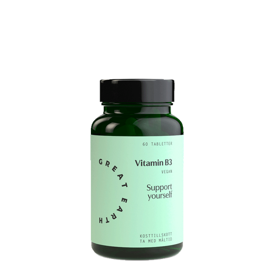 Vitamin B3 Niacin, 60 tablettia