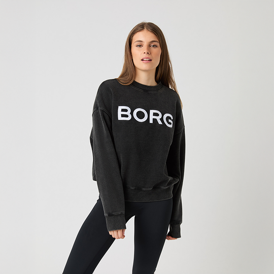 Oversized Logollinen Collegepaita Musta