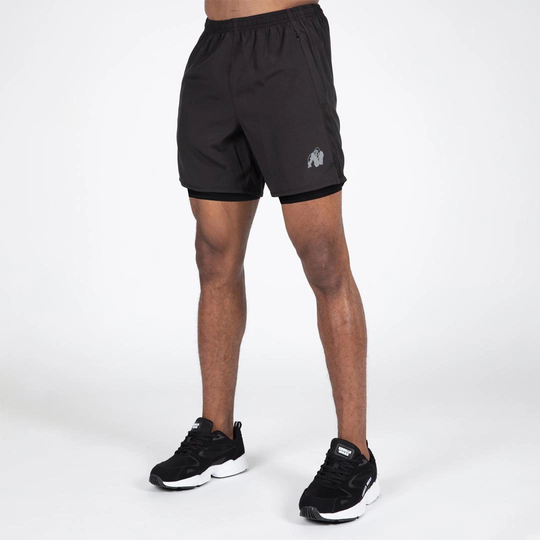 Gorilla Wear Modesto 2-in-1 Shorts Black Xxxxl