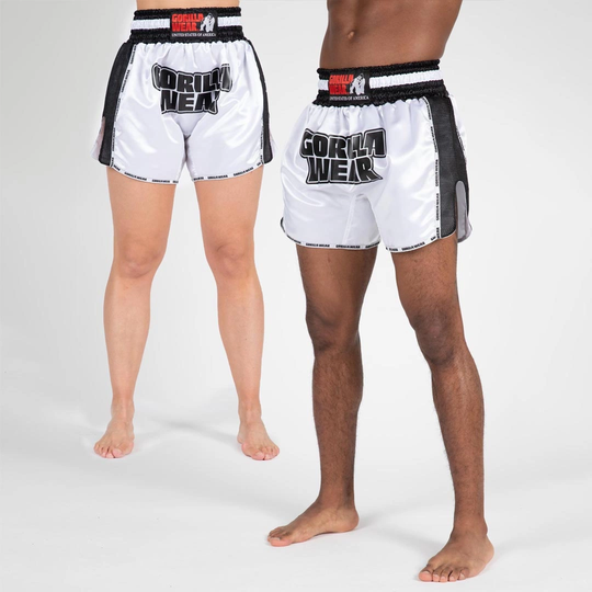Gorilla Wear Piru Muay Thai Shorts White/black Xl