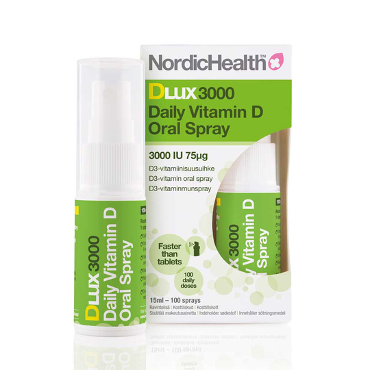 Nordic Health DLux 3000 D3 75 mikrog 15 ml -suusuihke