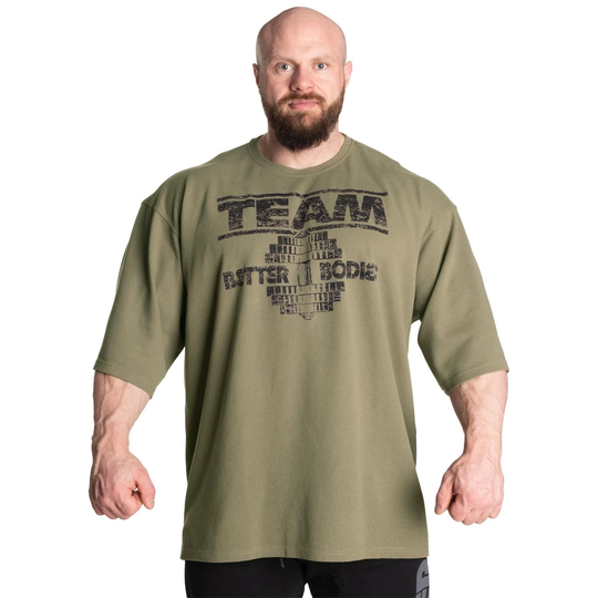 Better Bodies Team Iron Thermal Tee Washed Green Xl
