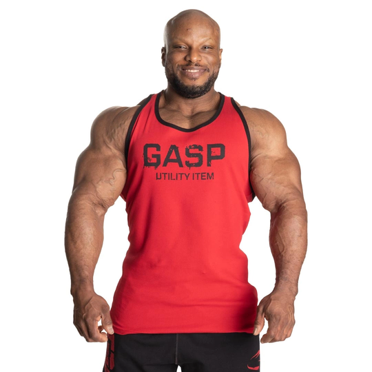 Gasp Ribbed T-back Chili Red Xl