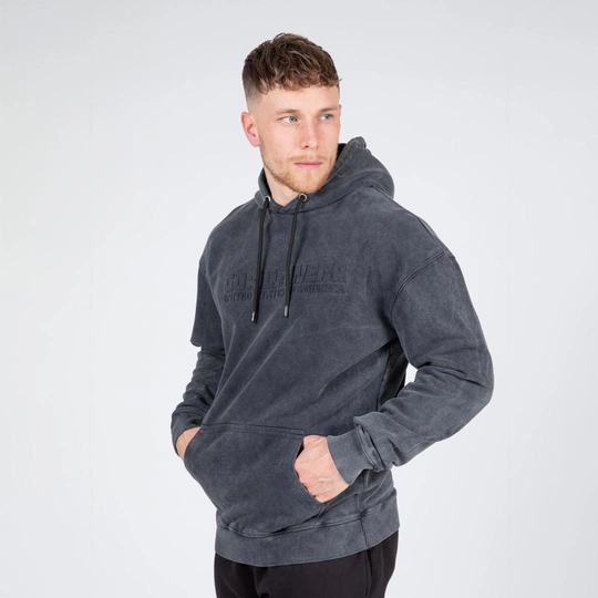 Gorilla Wear Crowley Oversized Men's Hoodie Washed Grey L