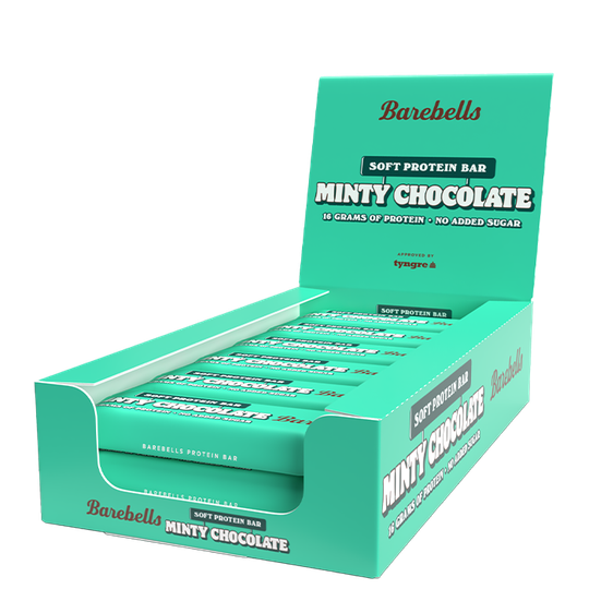 12 x Barebells Soft Bar, 55 g, Minty Chocolate