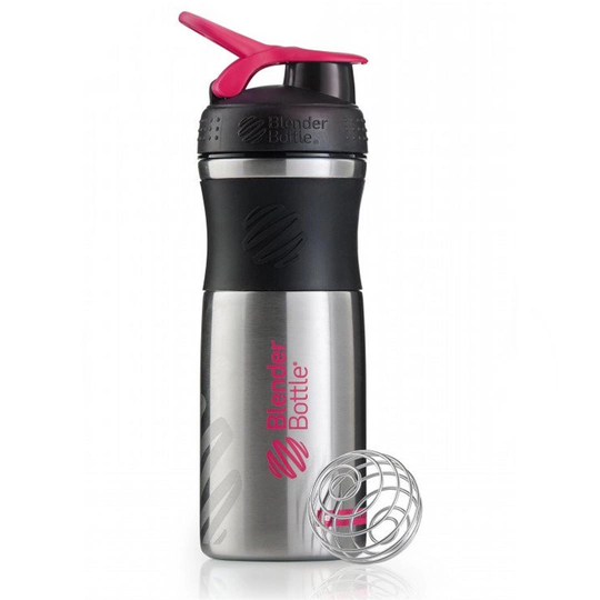 Blender Bottle Stainless Steel Shaker 820 Ml Black/pink