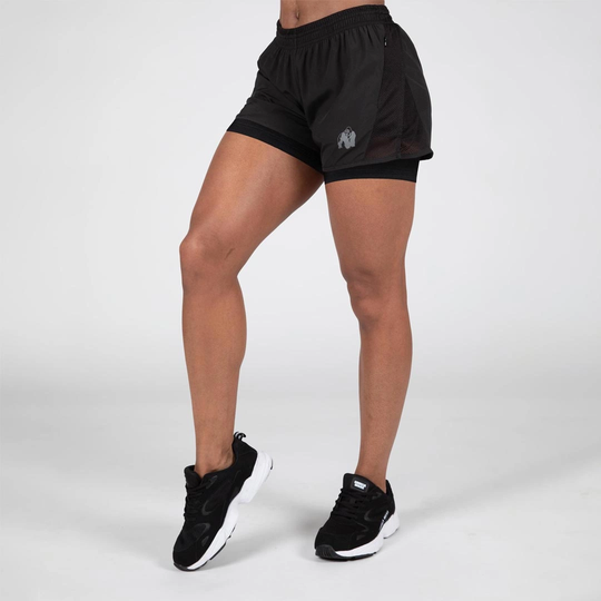 Gorilla Wear Portland 2-in-1 Shorts Black Xs