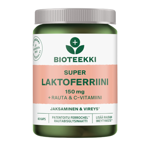 Bioteekin Laktoferriini + Rauta & C 40 kaps KESTO: 17.10.2025