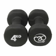 Fitness Mad -käsipainot 4 kg ( musta /neopreeni)