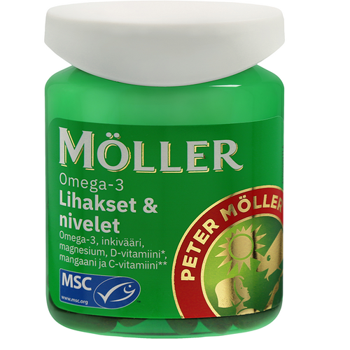 Möller Omega-3 Lihakset+nivelet 60 kapselia
