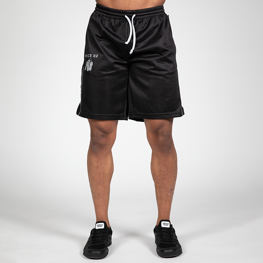 Functional Mesh Shorts, Black/White