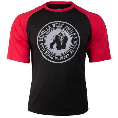 Gorilla Wear Texas T-shirt Black & Red