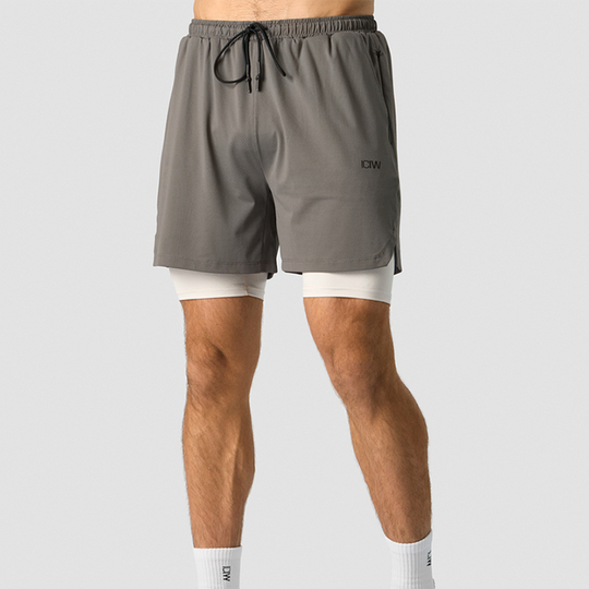 Stride 2-in-1 Shorts, Grey