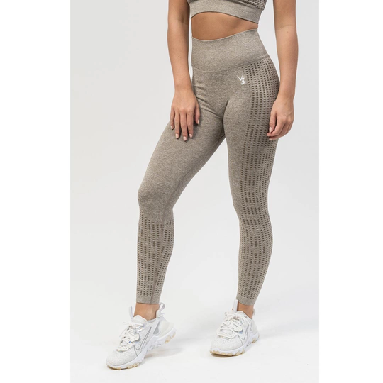 V3 Apparel Empower Seamless Scrunch Leggings Beige Marl