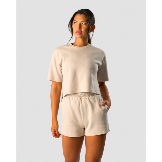 Revive Heavy Cropped T-Shirt Wmn, Beige