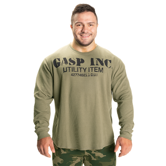 Thermal Gym Sweater, Washed Green