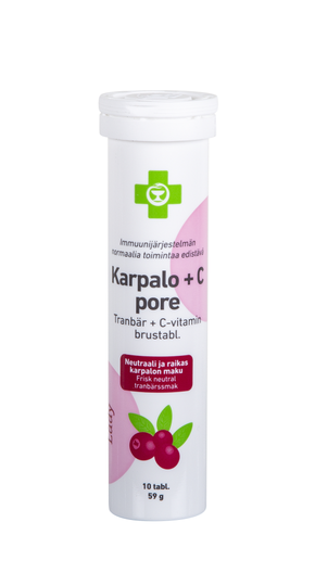 APTEEKKI Lady Karpalo + C pore 1500 mg karpalot. + 500 mg C-vitamiini 10 tabl