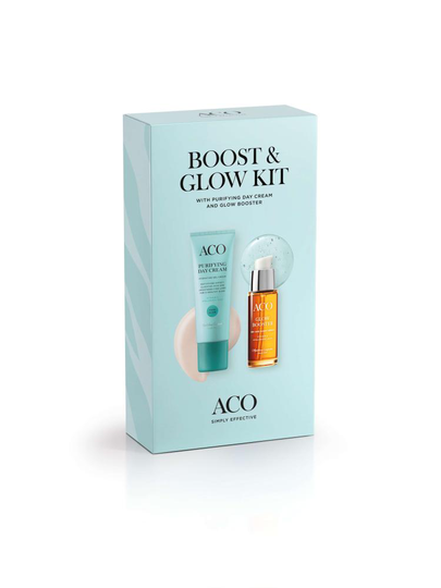 ACO Face Boost & Glow Giftpack 80 ml lahjapakkaus (50ml+30ml)