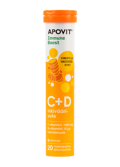 Apovit C+D-vitamiini-inkivääripore 20 tabl
