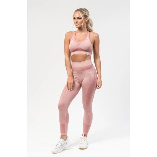 V3 Apparel Excel Seamless Scrunch Sports Bra Pink