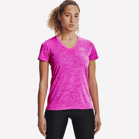 Under Armour Womens Ua Tech Twist V-neck Meteor Pink