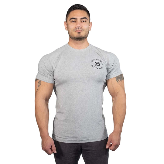 Better Bodies Gym Tapered Tee Light Grey Melange M
