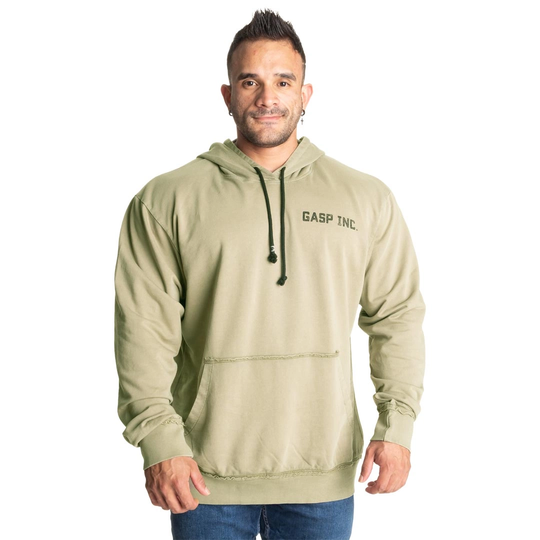 Gasp Acid Hoodie Acid Washed Green Xl
