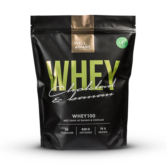 Wellaware Whey 100 850 G Banan & Choklad